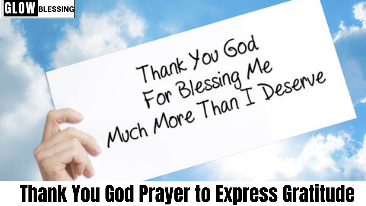 Thank You God Prayer to Express Gratitude