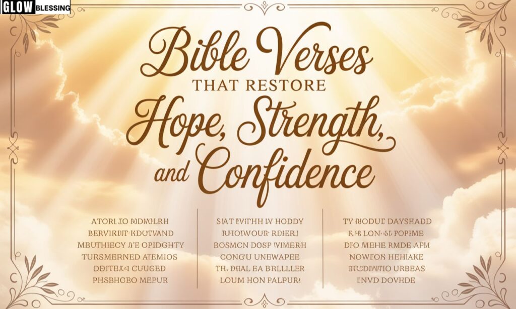 Bible Verses That Restore Hope, Strength, and Confidence