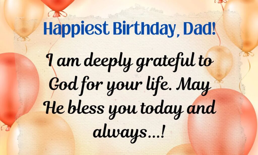 Christian Birthday Wishes for a Father or Dad