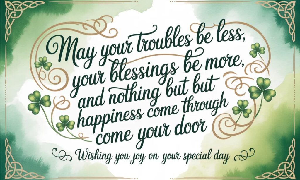 Irish Birthday Blessings for Friends and Special Friends