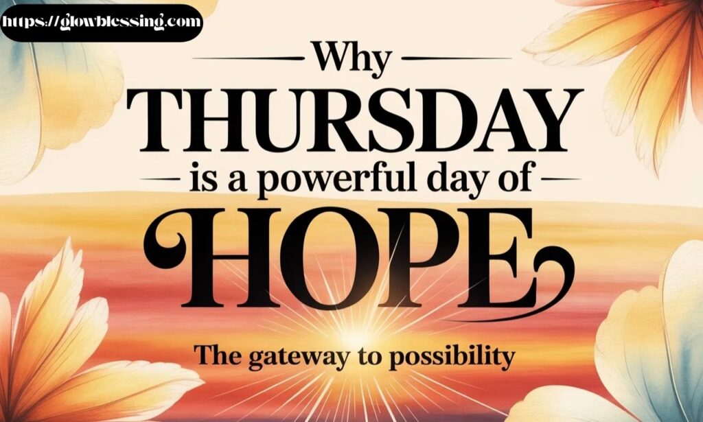 Why Thursday Is a Powerful Day of Hope